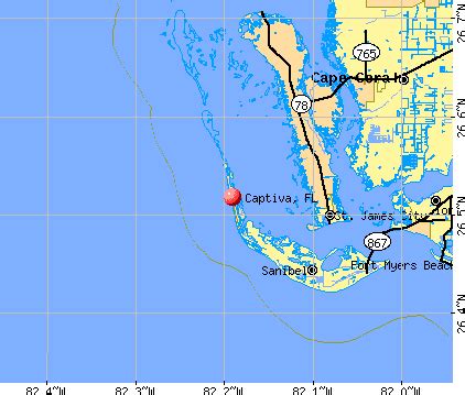 Captiva Florida Map | World Map Gray