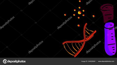 Drawn Picture Chemistry Symbols Isolated White Background Vector ...