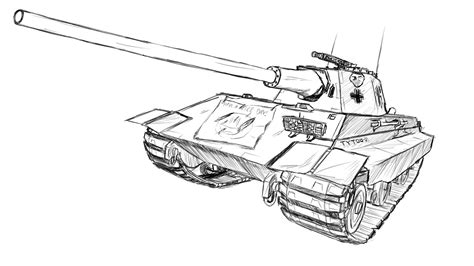 Panzerkampfwagen E50 Ausf. M sketch drawing by Medessec on DeviantArt