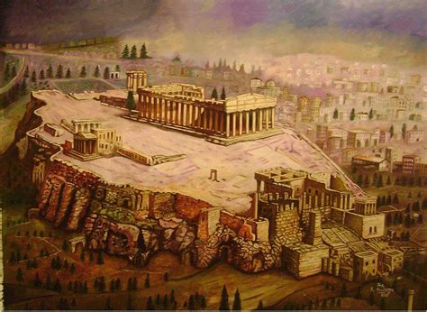 The Acropolis Painting by Konstantinos Baklatzis - Fine Art America