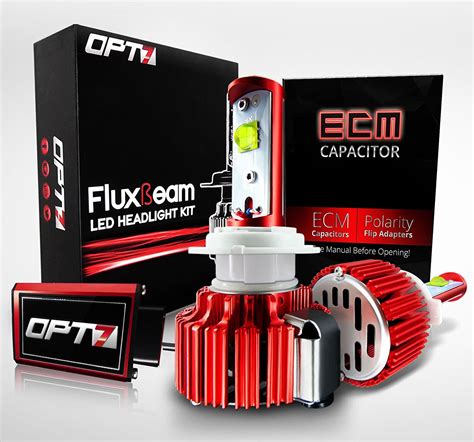 OPT7 Fluxbeam LED Headlight with Clear Arc-Beam Bulbs - Best of Auto