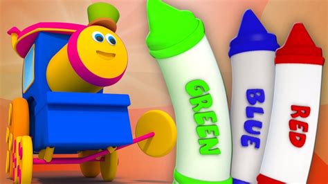 Bob le train | Crayons couleurs chanson | apprendre couleurs | Bob ...