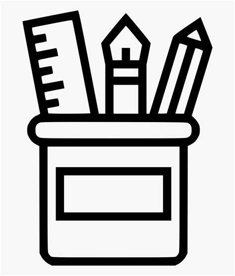 Office Supplies - Office Supplies Clip Art Black And White , Free ...