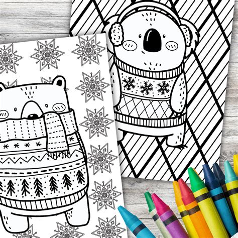 Winter Animal Coloring Pages {FREE!} • In the Bag Kids' Crafts