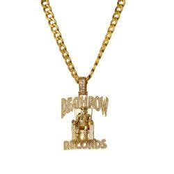 Iconic Iced Out Tupac Death row Chain Celebrity Design, Diamond ...