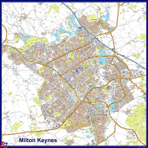 Milton Keynes 15k x 15k A-Z Map– I Love Maps