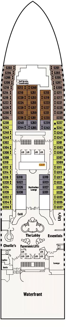 Pacific Encounter Deck 5 deck 5 plan | Cruisedeckplans.com