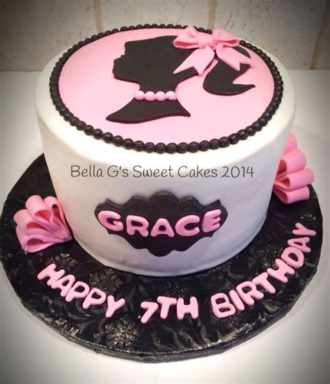 Barbie silhouette cake Barbie Birthday Party, Cupcake Birthday Cake ...