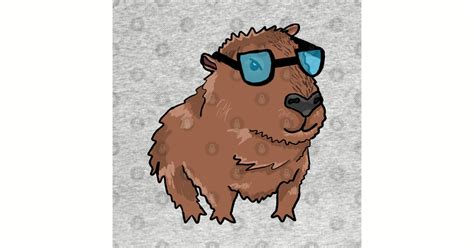 Capybara with glasses - Capybaras - T-Shirt | TeePublic