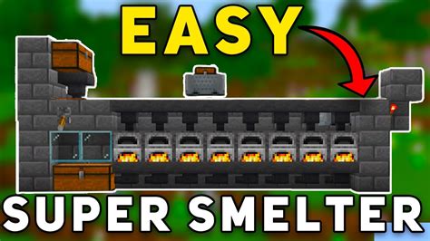 Best EASY Super Smelter For Minecraft Bedrock 1.20! - YouTube