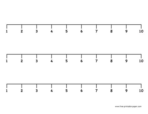 Printable Number Line 1 10