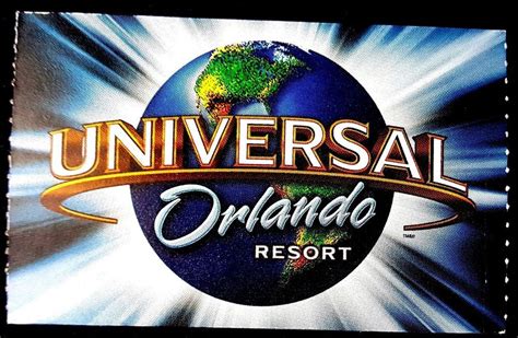 Universal Studios Orlando Florida Resort Ticket Theme Park Used 2013 ...