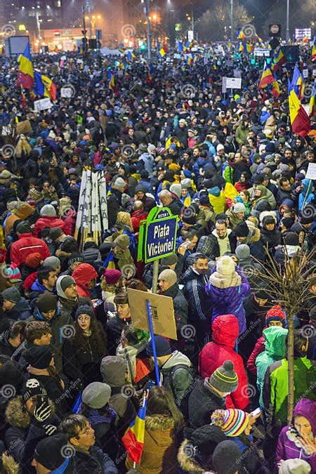 Biggest Anti Corruption Protests in Bucharest Editorial Photo - Image ...