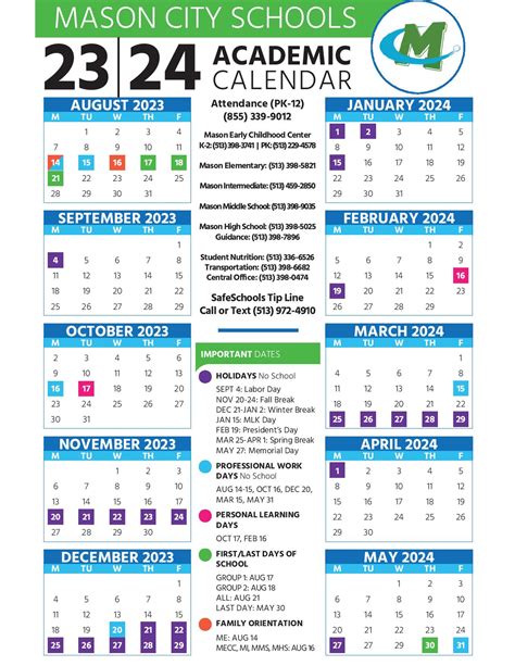 Navigating The Mason School District Calendar: A Comprehensive Guide ...