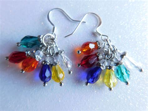 Christmas Lights Crystal Earrings Colorful Christmas Lights - Etsy