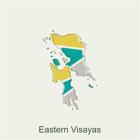 vector map of Eastern Visayas modern outline, High detailed vector ...