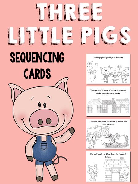 Three Little Pigs Sequencing Cards - PreKinders