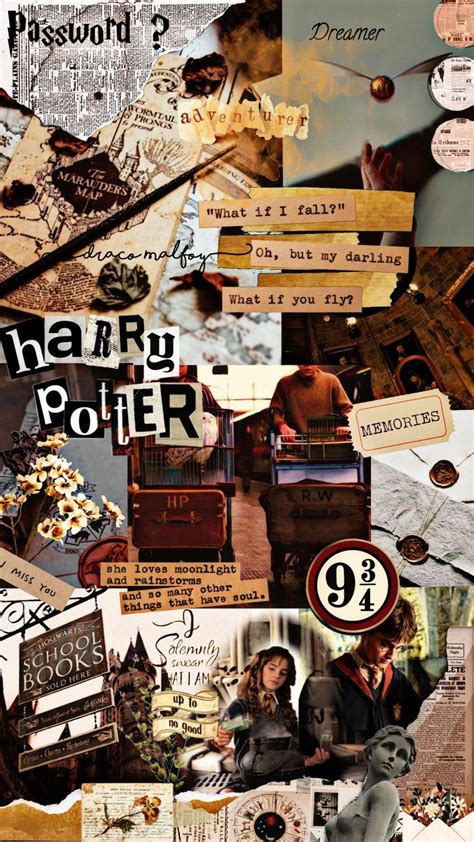 Harry Potter Collage | Papel de parede engraçado para celular, Papéis ...