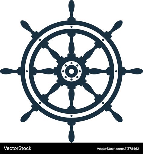 Ship wheel icon design Royalty Free Vector Image