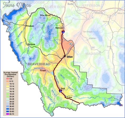 MAP OF RUBY VALLEY MONTANA - ToursMaps.com