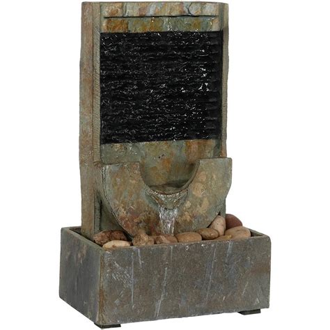 Slate Indoor Table Top Water Fountain by Sunnydaze (16 inch) | Higher ...