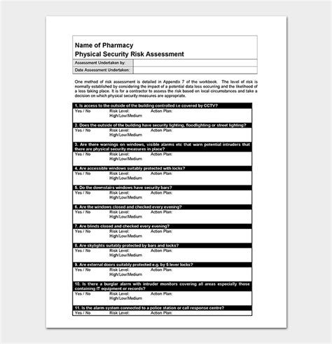 Free Security Assessment Template and Examples