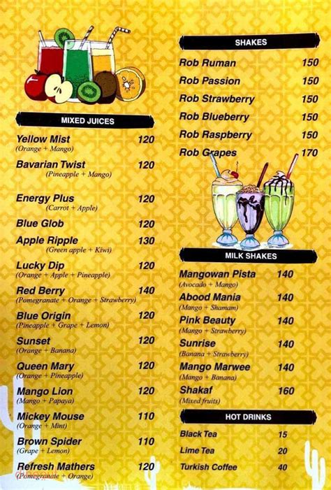 Menu of Bab Arabia, Panampilly Nagar, Kochi | Dineout