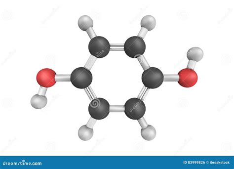 3d Structure of Hydroquinone, Also Known As Quinol, an Aromatic ...