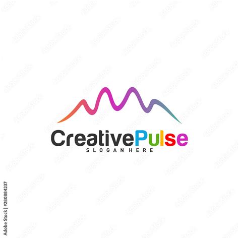 Colorful Pulse logo Concepts Vector. Pulse People Logo Design Template ...