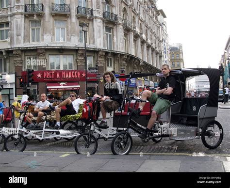 Pedicabs london soho hi-res stock photography and images - Alamy