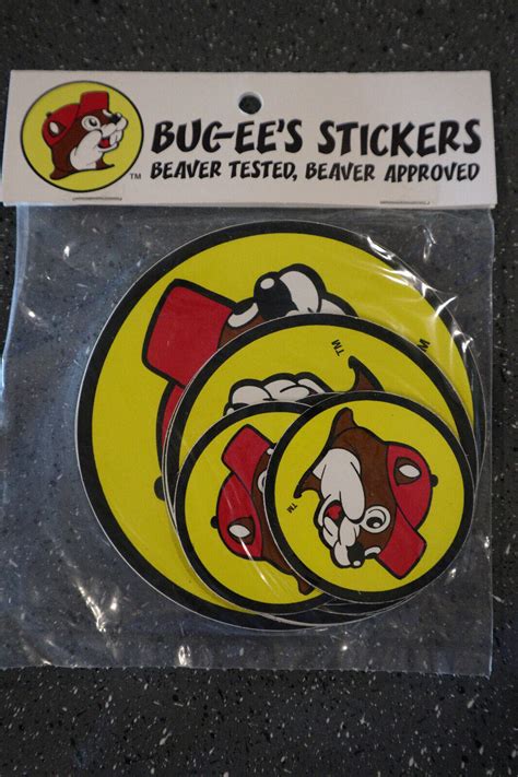 Buc-ee's Round Beaver Logo Sticker Pack | #4603318874