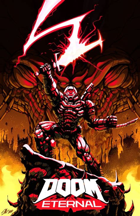 DOOM Eternal Fan art | Игровые арты, Рурони кеншин, Художественные постеры