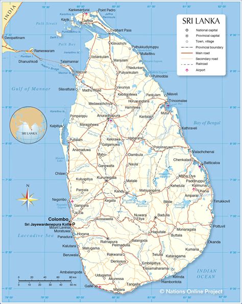 Political Map of Sri Lanka - Nations Online Project