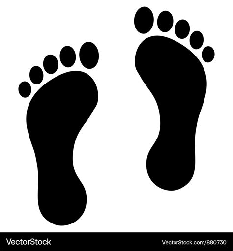 Footprint black Royalty Free Vector Image - VectorStock