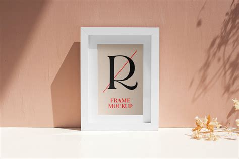 White Frame Free Mockup — Free Mockup World