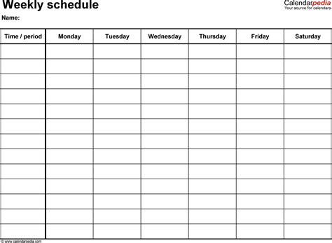 Weekly Planner Template For Students