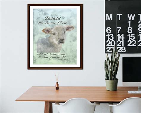 Behold the Lamb of God Digital Download. Watercolor Easter Lamb. Art ...