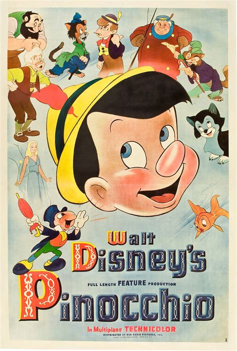 Pinocchio (RKO, 1940). Poster | Vintage disney posters, Disney movie ...