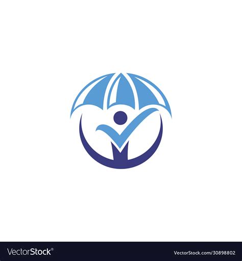 Insurance and security logo design Royalty Free Vector Image