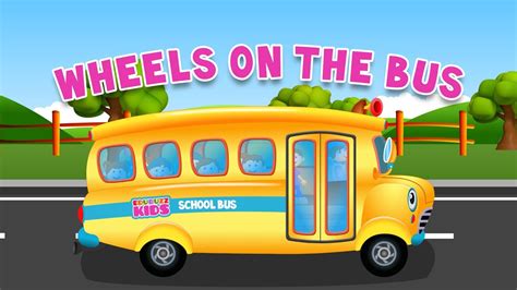 Wheels on the Bus Go Round and Round Rhyme with Lyrics - English ...