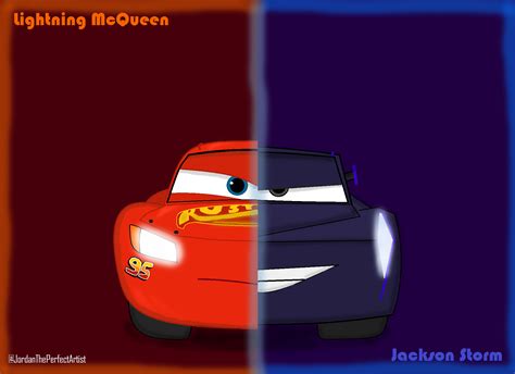 Lightning McQueen VS Jackson Storm (Cars 3) by egjordanb00 on DeviantArt