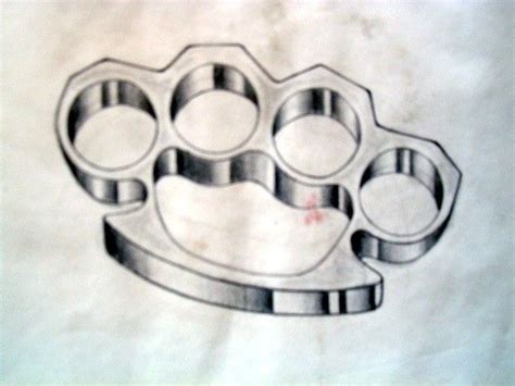 Easy Brass Knuckles Drawing