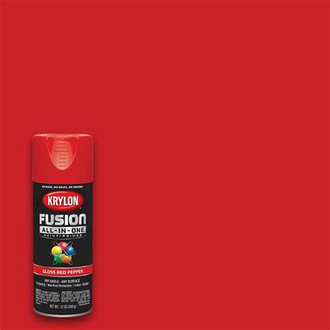 Krylon Fusion All-in-one General Purpose Gloss Red Pepper Spray Paint ...