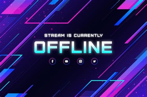 Free Vector | Abstract offline twitch banner | Twitch banner maker ...