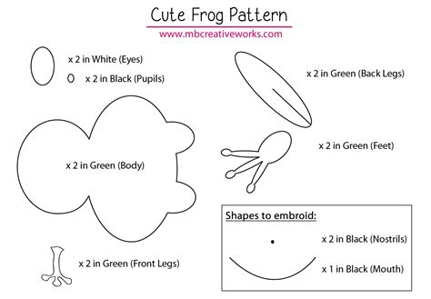 6 Best Images of Free Printable Frog Pattern - Free Printable Frog ...