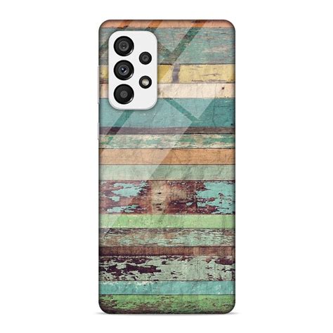 Multi colour wooden Samsung A73 5g Armor Cases - Cover Guruji