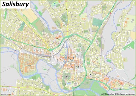 Detailed Map of Salisbury - Ontheworldmap.com