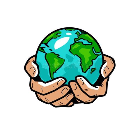 Hands Holding Earth Clipart