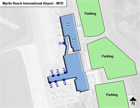 Myrtle Beach Airport Map | MYR Terminal Guide