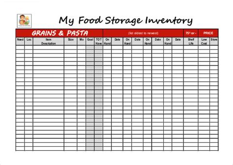 19+ Food Inventory Templates – Free, Sample, Example, Format Download ...